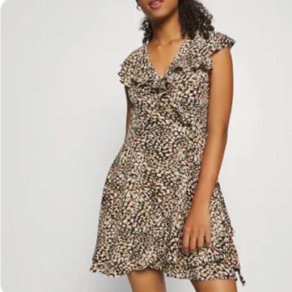 Free People Leopard Print Wrap Dress